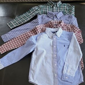 Kids POLO by Ralph Lauren button down long sleeve shirts 4 pack  Size 7